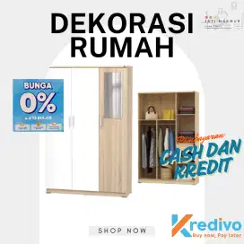 Lemari Pakaian 3 Pintu – Spin LP 331(Sonoma Oak-White)