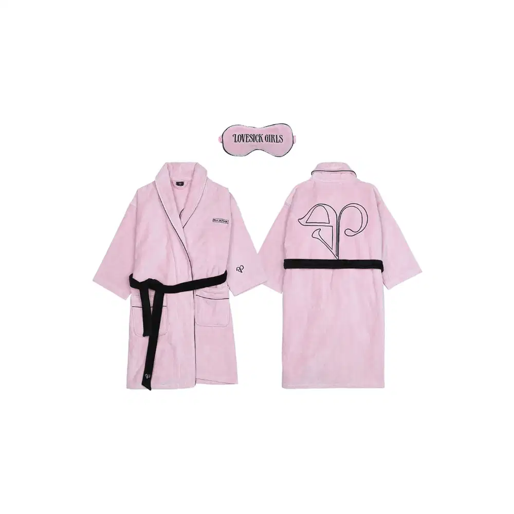 (READY) Blackpink Merchandise - Robe & Sleeping Mask Set Pink