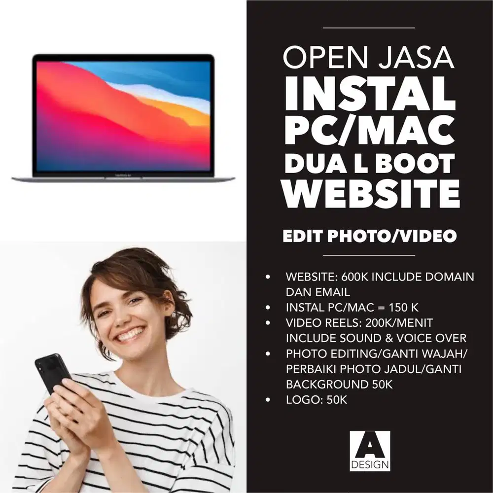 Jasa Instal PC/Mac dan buat website