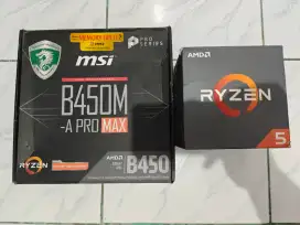 Processor Ryzen 5 2600X dan Motherboard MSI B450M - A Pro Max