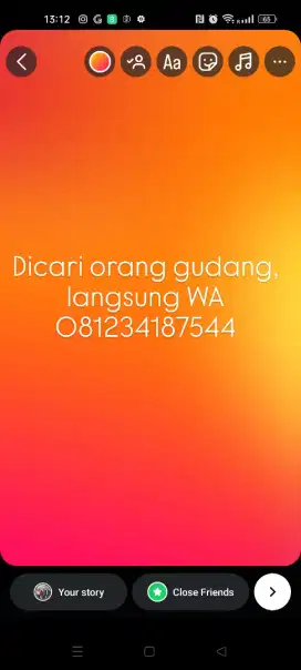 Dicari orang gudang bagian angkat barang, packing, kirim brg