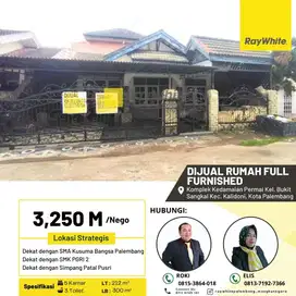 Dijual Rumah Full Furnished di Komplek Kedamaian Palembang