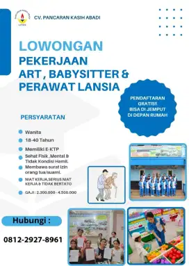 Loker Art babysitter perawat lansia