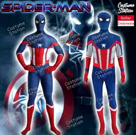 KOSTUM Cosplay Spiderman x Capt. America Premium