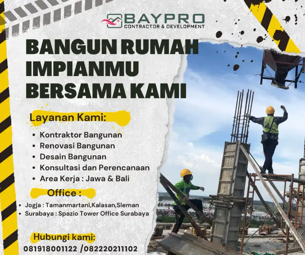 JASA BANGUN RUMAH, KOST, RUKO, KANTOR, GUDANG | KONTRAKTOR BANGUNAN