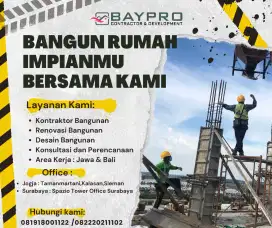 JASA BANGUN RUMAH KOST RUKO KANTOR GUDANG  , KONTRAKTOR BANGUNAN