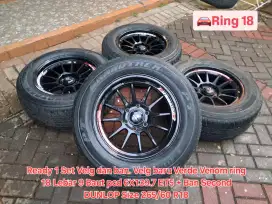 Ready 1 Set Velg dan ban. Velg baru Verde Venom ring 18 Lebar 9