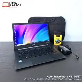 Acer Travelmate X514-51T i7 RAM 16GB SSD 256GB Laptop Second Bekas