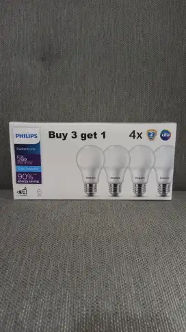 Lampu Philips 5 W isi 4 (3 + 1 gratis) Flash Sale