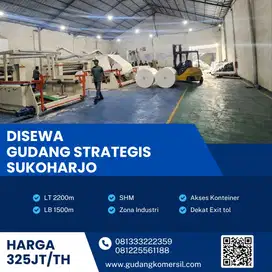 Disewakan Gudang Kawasan Industri di Grogol,Sukoharjo 2200m2