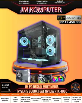 PC DESAIN MULTIMEDIA RYZEN 5 9600X FEAT NVIDIA RTX 4060 ALL NEW