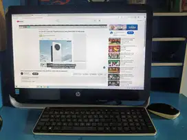 PC All in one HP Prosesor Intel I7 layar sentuh include keyboard