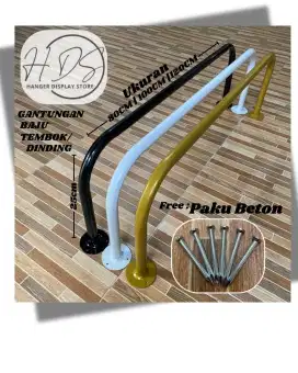 Gantungan Baju Tembok Tersedia Ukuran 80Cm,100Cm,120Cm Dan 150Cm