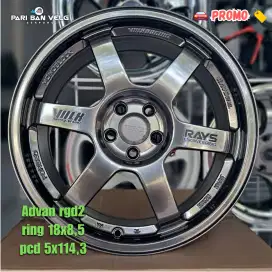 Ready gan, Rays te37 ring 17x7,5 pcd 5x100 ET. 40 Warna. Hyperblack