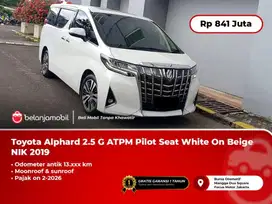 [LOW KM 13RB] Toyota Alphard 2.5 G ATPM Pilot Seat White 2019/2020