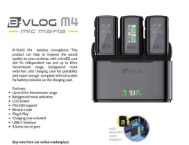 B-VLOG M4 Brica wireless microphone 2nd like new 100%