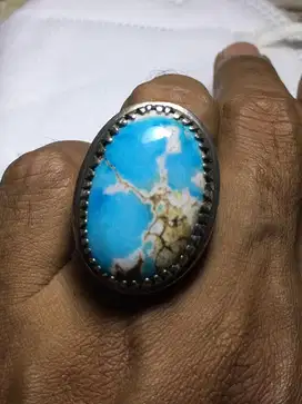 BATU PIRUS PERSIA GRADASI URAT EMAS RING PERAK HM TEBAL HARGA NEGO