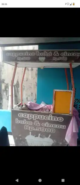 Di Jual gerobak bekas es capuccino sesuai di pic .