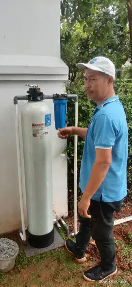 Alat filter penyaringan air pompa sumur bor tanah / PDAM PAM kuning dl