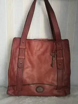 Tas Fossil vintage lengkap kunci love