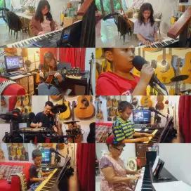 Kursus Les Privat Musik Vokal Gitar Keyboard Piano Bass Drum dan Band