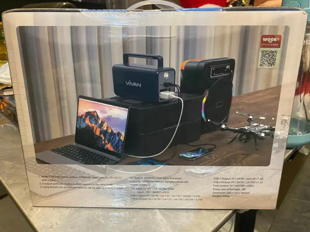 VIVAN Vps-P400 72000 Mah power station supply