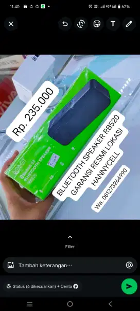 RB520 BLUETOOTH SPEAKER GARANSI RESMI LOKASI HANNYCELL 3 ILIR