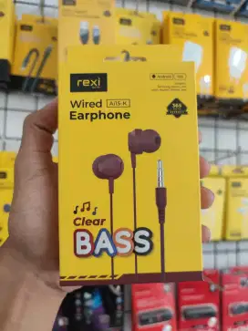 IN EAR WIRED HEADSET REXI AI15-K CLEAR BASS & CALL HANDSFREE