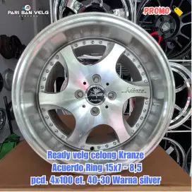 Ready velg celong Kranze
Acuerdo Ring 15x7 - 8,5
pcd. 4x100