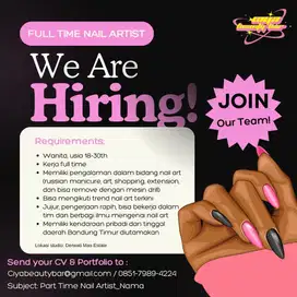 HIRING FULL TIME NAIL ARTIST