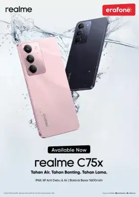 Realme C75X terbaru Tahan air