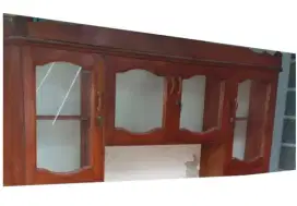 Kitchen set jati tua atau Lemari atas dinding dapur