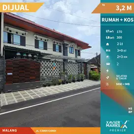 Dijual Rumah Kost Aktif Hook Terawat di Jalan Candi-Candi Malang