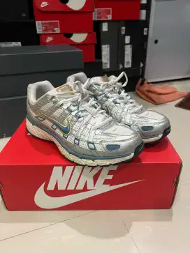 Nike P-6000 White Silver Blue Sepatu Sneakers Original