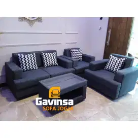 Sofa Semarangan Premium 2-1-1 , 1 set Meja dan Kaca Meja, Garansi 2 th