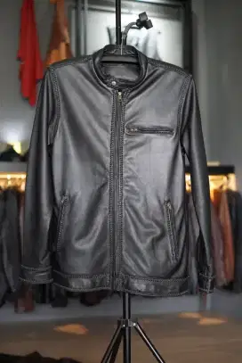 JAKET KULIT ASLI MODEL JAHITAN SULAM BAHAN KULIT ASLI SUPER