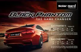 Kaca film Solargard Black Phantom resmi dan bergansi