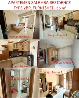 Disewakan Apartemen Salemba Residence Tipe 2 BR Fully Furnished