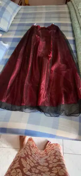 Baju longdress 2 bagian atas dan rok bawah