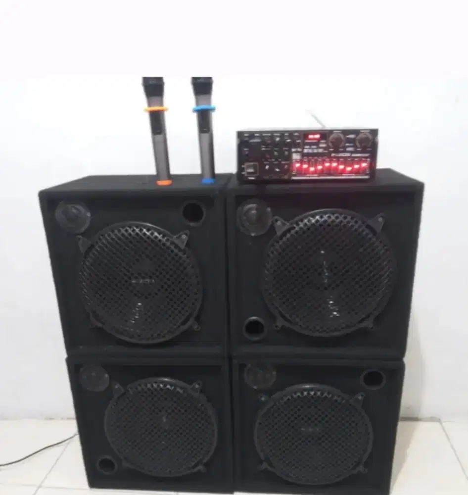 COD Paket lengkap home karaoke 12 in Bluetooth
