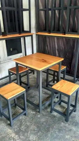 Set meja dan kursi cafe minimalis murah