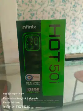 Infinix hot 50i 6+6/128gb baru garansi resmi bisa TT Kredit