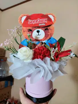 Buket Bunga + Cokelat cantik