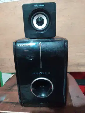 Aktif Subwoofer Polytron 6 in, with out 5 ch speaker, full ori, box ok