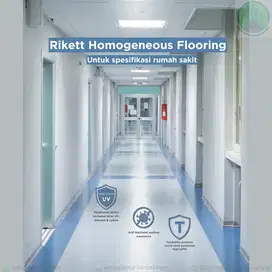 Karpet Vinyl Anti Bakteri | Lantai Vinyl Roll Rikett Tebal 2mm @40m²