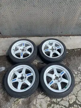 Jual velg te37 putih ssw