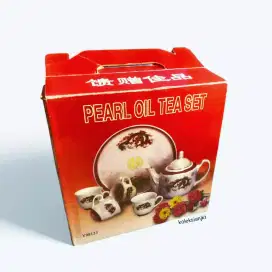 Chinese Wedding Pearl Oil Tea Set