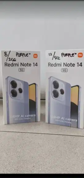 Kredit HP ap aj dr rumah,ACC baru ketoko,Xiaomi Redmi Note14 5G Ram 12
