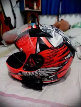 HELM KYT R10 CORAK BATIK WARNA MERAH