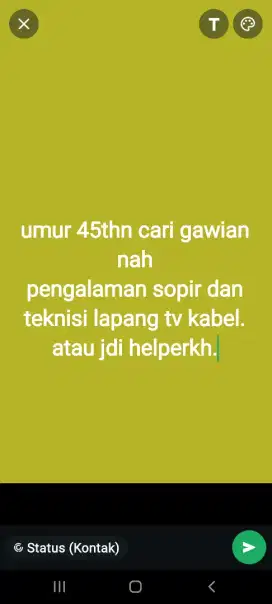 cari kerjaan umur 45thn